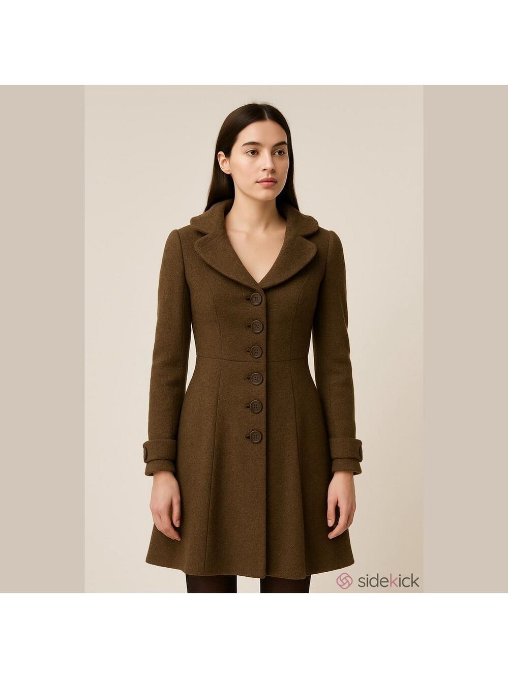 Nanette Lepore Brown Long Sleeve Dress XS NWT Virgin Wool Blend